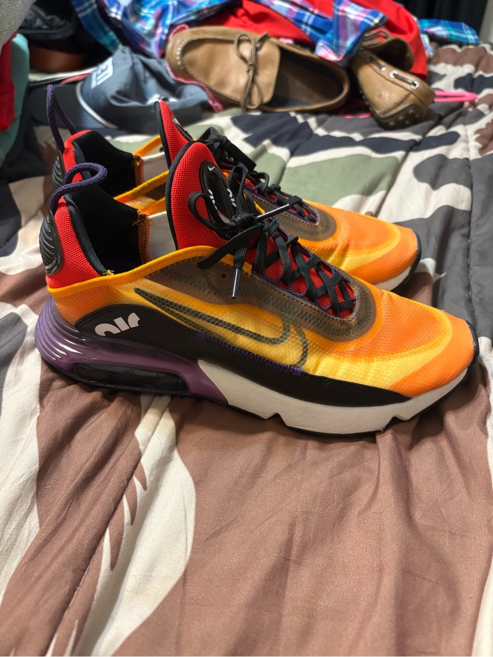 Nike Men's Air Max 2090 in Orange, Red and Purple